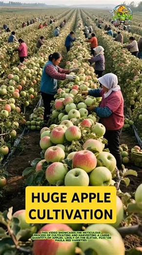 Amazing apple huge cultivation