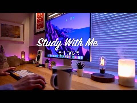 5-Hour Study with Me / Pomodoro 30-5 / Relaxing Lo-Fi / Day 137