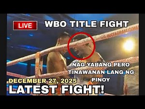 LATEST FIGHT! December 27, 2025 l Jeo Santisima vs. Angelo Pena WBO Inter-Continental