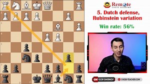 New Video Out! Best Chess Openings Against 1.e4 & 1.d4 for Black! In this video lesson, you will learn the top 5 chess openings for Black with the highest win rate. You will discover some of the best openings and tricky gambits for Black against 1.e4 and 1.d4. Uncover the reasons why 95% of players struggle and how you can break through. Get your free access to the masterclass now: https://chess-teacher.net/masterclassfb #chess #chesslessons | Remote Chess Academy