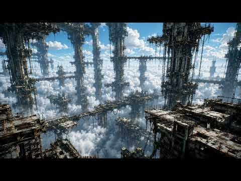 Infinite Industrial Sky Ruins | Post-Apocalyptic Atmosphere