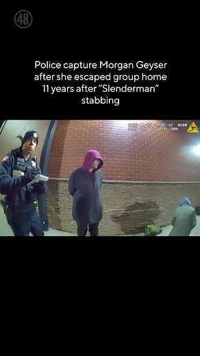 Morgan Geyser, the woman who stabbed Peyton Leutner 19 times in 2014 in an attempt to become “Slender Man’s servant,” escaped from the Wisconsin group home where she was legally committed on Saturday night. Now 23, Geyser was located over the weekend at a truck stop in Posen, a suburb south of Chicago. Police bodycam footage shows she wasn’t alone; She was accompanied by a 42-year-old friend who spoke to CBS News but wished to remain anonymous. According to officers, both of them were found slee