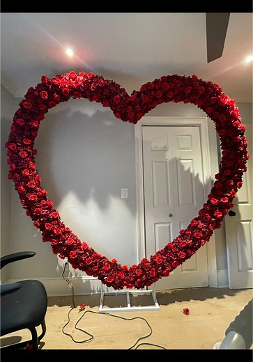 DIY Floral Heart Arch for a Surprise Proposal