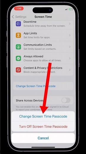 How to change Screen-Time passcode #screentime #passcode