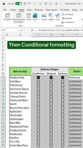 How to create a Delivery tracker in Excel! #excel #excelcharts #spreadsheet