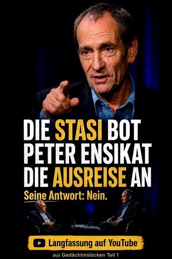 The Stasi offered Peter Ensikat the chance to leave the country #gdr #history #berlin #talk