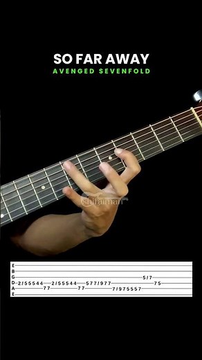 Avenged Sevenfold - So Far Away intro #guitartabs