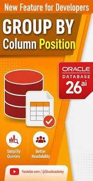 Oracle Database 26ai New Feature | GROUP BY Column Position #SivaAcademy #SivaAcademyShorts