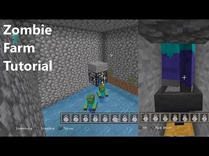 Minecraft ZOMBIE FARM tutorial easy (1.14+)