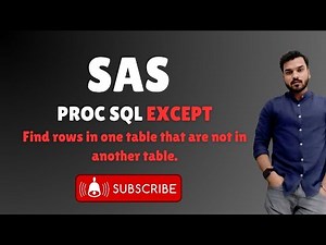 Find rows in one table that are not in another table | SAS | PROC SQL
