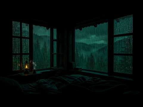 Dark Rain Outside the Window at Midnight | Cozy Ambience for Relaxation and Better Sleep