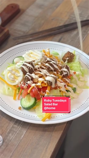 🥗✨ At-home salad bar vibes, but make it legendary 🤌 From-scratch Ruby Tuesday’s-style Buttermilk Ranch 🥛🌿 and Pumpernickel croutons both from scratch‼️ 🔟 Because salads deserve main-character energy 🔥 👉🏻Fresh, crunchy, creamy, and absolutely worth it 🥬😍 #saladbar #Fresh #saladrecipe #homemadegoodness #creatorsearchinsights