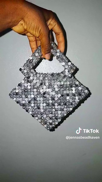 Handmade Bead Bag Tutorial with Crystal Beads