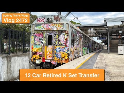 Sydney Trains Vlog 2472: 12 Car Retired K Set Transfer & Other Trains