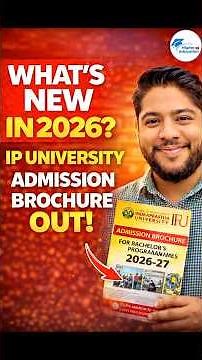 IP University Brochure Out | Application Form Dates & New Updates