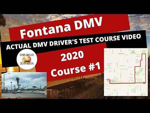 *ACTUAL TEST ROUTE* Fontana CA DMV Driving Test Course #1 Behind The Wheel Training Driver's Ed