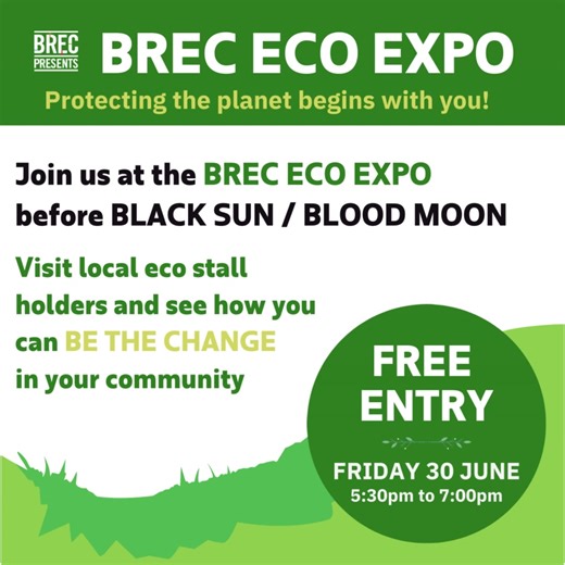 ♻️ Join us at the BREC ECO EXPO Visit local eco stall holders and see how you can BE THE CHANGE in your community 🍃Leschenault Community Nursery Inc 🍃Dolphin Discovery Centre 🍃Volunteer South West, 🍃Bunbury Town Teams 🍃BREC Volunteers 🍃Craft With Kate 🍃City Of Bunbury 🍃Friends Of The Gelorup Corridor Inc 🍃Furoshiki By South West Japan Festival 🍃Green Home And Garden With BREC 🍃Eco With Em BREC Eco Expo Bunbury Regional Entertainment Center FRIDAY 30 June 2023 5:30pm – 7pm (before Blac