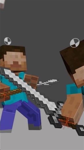 fighting animation using blender # 2 || #minecraft #animation #shorts