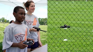 Future Hokies are taking flight at a state-of-the-art drone camp at Virginia Tech. 🚁 In collaboration with the Virginia Tech Innovation Campus and Boeing, the program allows students to build and fly drones on site, exposing them to the many facets of STEM as they collaborate with their peers and learn from faculty. 🙌 | Virginia Tech