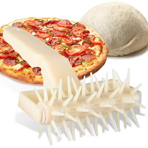 Orblue Pizza Dough Docker, Pizza Roller with Spikes, Pizza Docking Tool for Home & Commercial Kitchen - Pizza Oven Accessories that Prevent Dough from Blistering