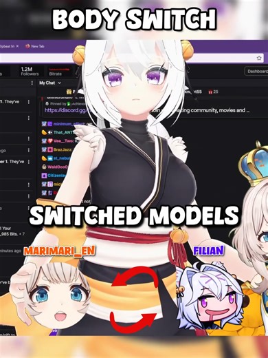 Filian and Mari body swap gone wrong! #filian #vtuber #envtuber | body switch