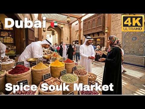 🇦🇪 Spice Souk Market Dubai | [4K] Deira Souk Walking Tour | Old Dubai Market & Heritage Market 2025.