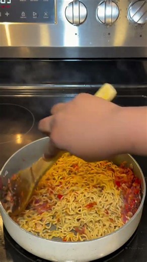 Garlic butter shrimp noodles