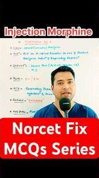 Injection Morphine Explained for NORCET | Uses, Dose, Side Effects| Nursing Officer Exam Preparation