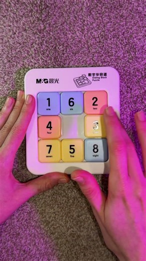 💜 🐾 from 1 to 8 ➰ Sliding Block Puzzle ➰ #asmrsounds #slidingpuzzle #satisfying