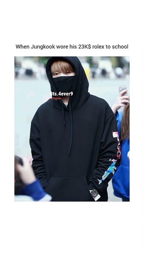 When Jungkook wore his 23K$ Rolex to school 🫡🔥 #bts #jungkook #shorts #btsshorts #btsarmy #jk