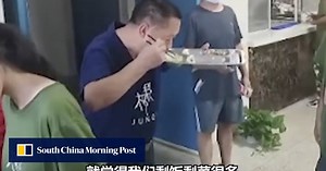 A Chinese school principal is making sure to eat his students’ leftovers