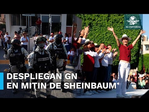 Claudia Sheinbaum realiza mitin en Guanajuato con gran dispositivo de seguridad