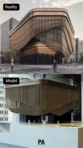 💫From model to reality, architecture in motion: Shanghai’s Bund Finance Centre by Foster Partners and Heatherwick Studio. Positioned at the threshold of Shanghai’s historic Bund, the 420,000 m² mixed-use development brings together eight buildings organized around a luminous public plaza. At its cultural core, a performing arts venue is wrapped in a kinetic facade composed of 675 bronze-toned tassels inspired by traditional Chinese weaving. The layered veil rotates to open and close the buildin