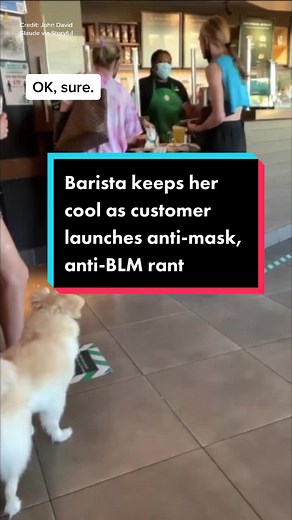 A 19-year-old barista kept her cool when a customer launched an anti-mask, anti-BLM rant. #politics #trump #election2020 #blacklivesmatter #yahoonews