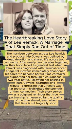 The Heartbreaking Love Story of Lee Remick. A Marriage That Simply Ran Out of Time.
