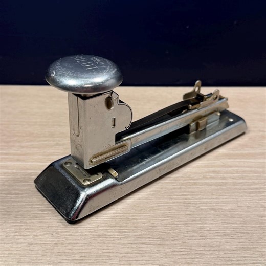 Vintage Ace Pilot Stapler, Chrome Art Deco Office Decor, USA Made