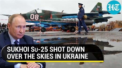 Russian Sukhoi Su-25 jet shot down amid grinding battle of attrition in Ukraine