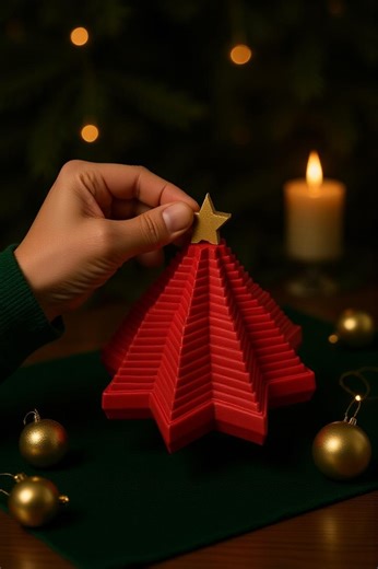 3d-printed Transforming Christmas Tree — Layered Geometric Illusion Toy - Etsy