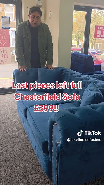 Last pieces left full Chesterfield Sofa £399!! #sofa #foryoupage❤️❤️ #HomeComfort #Furniture #LuxuryBedroom @NS Malik @tiktok creators @TikTok Creative Experts @#’𝑨𝒚𝒆𝒔𝒉𝒂,ᥫ᭡👹 @Naz cooking channel @///R Holirate @Elegant Sofa World @Ch ADiL 🇬🇧 ENGLAND 🇵🇰 @Luxury Sofas&Beds @Girlington Store