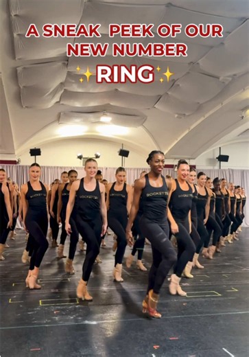 Kicking off Rockette rehearsals with a sneak peek of our new number, Ring 🔔✨ Tickets to the Christmas Spectacular are onsale now at the link in bio!