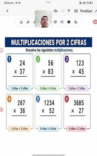 Explicación de multiplicaciones por 2 cifras. #matematicas #estudio #multiplicación mul