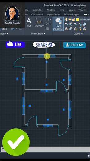 Select and count by Layer, Color, or Type Instantly | AutoCAD QSELECT !! إزاي تحصر أو تحدد عناصر معينة حسب اللون أو الطبقة في الاوتوكاد؟ #cad #architecture #autocad2d #autocaddrawing #autocad | Mohamed ElBastawisy