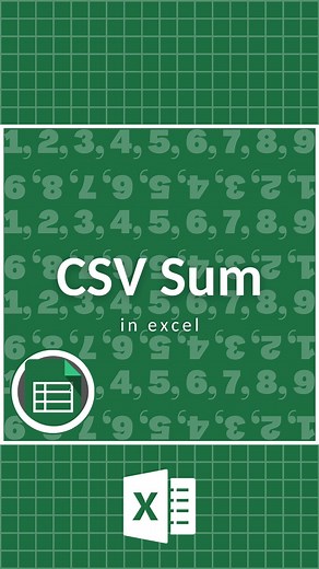 CSV Sum in Excel‼️ 🗂️ Don’t forget to save this post! 🧑‍🏫 Get your FREE Excel templates with the link in our bio! 📚 Show up to work on Monday as an Excel Guru! Get the Miss Excel Courses Today with the link in our bio! 🤯 Follow us on TikTok, YouTube, Twitter, Threads, and more with the link in our bio! #excel #exceltips #exceltricks #spreadsheets #corporate #accounting #finance #workhacks #tutorials | CheatSheets