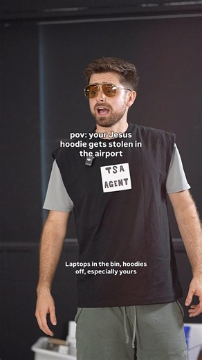 pov: your Jesus hoodie gets stolen in the airport 🤪#jesussaves #christianliving #skit