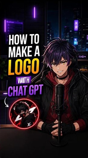 How to Make a Professional YouTube Logo with ChatGPT 🤯 | FREE AI Logo Tutorial #shorts
