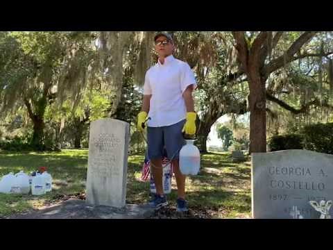WET & FORGET Cleans Veteran Headstones