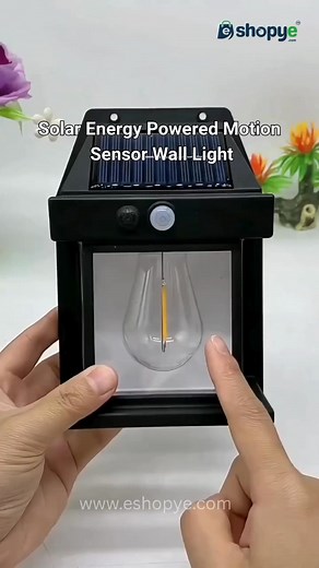  Brighten your home the SMART way! Introducing the Solar Motion Sensor Wall Lantern — charges in sunlight, lights up automatically at night, and turns ON when it detects movement! ✨ Price: ₹599/- Only + FREE Shipping  Order now & get extra savings! | Eshopye | Facebook