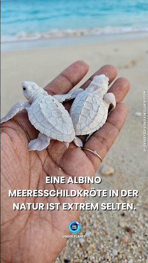 Albino Meeresschildkröte Seltene Naturerscheinung