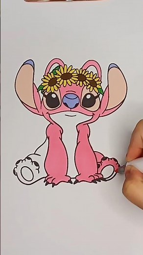 Angel Lilo and Stitch #liloandstitch #angel #disney #disneyart #disneykids #coloringpage #kidscolor