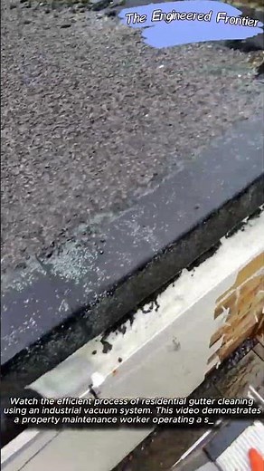 How to Clean Roof Gutters Using High Power Vacuum System #process #tutorial #guttercleaning #skyvac